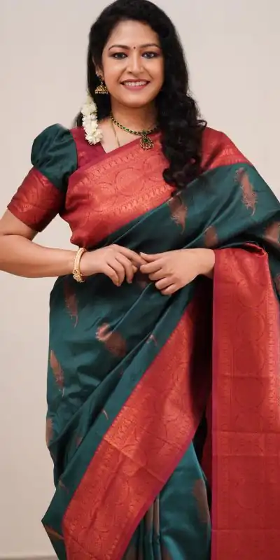 SC Morpich Green Color Soft Silk Pink Zari Design Spread Shine Various Saree , Party Wear, Events, Festivals Expected Delivery 4-6 Working Days 1499/- | Bollywood Sarees, Creative Sarees, Designer Sarees, Embroidered Sarees, Ethnic Saree, Modern Digital sarees, Party Wear Sarees, Sarees