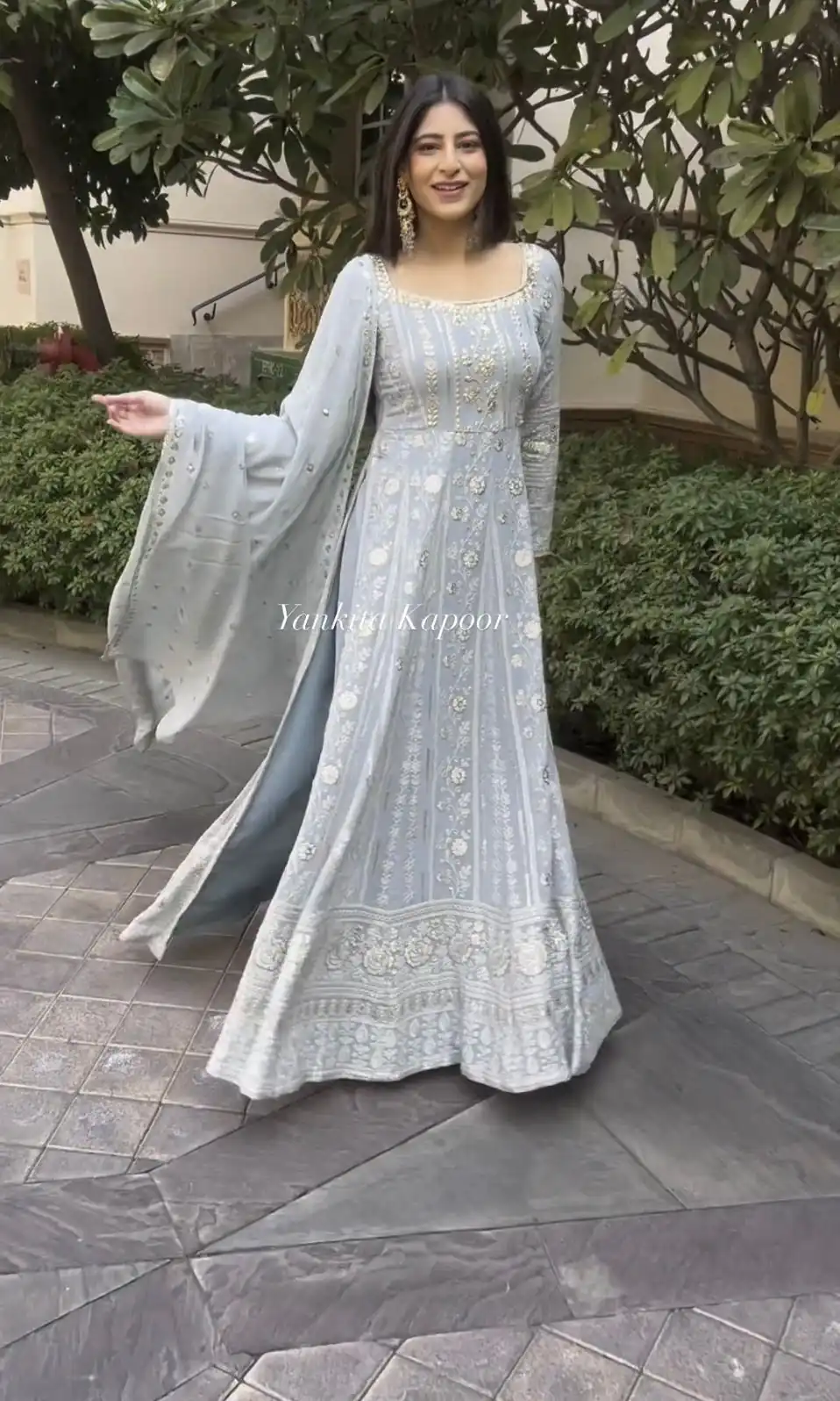 VLM 150 Grey color Foix Georgette Embroidery Woek Salwar Suit Casual, Wedding, Party, Festive, Events . Expected Delivery  4-6 Working Days @2249/- | Jump Suits, Casual Suits, Creative suits, Designer Suits, Palazzo Suits, Party Wear Suits, Patiala Suits, Salwar suit, Straight Suits