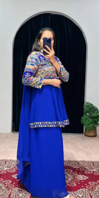 ST 1048 Royal Blue Color Georgette Heavy Embroidery Salwar Suit Casual, Wedding, Party, Festive, Events Etc. Expected Delivery 4-6 Working Days @2179/- | Jump Suits, Casual Suits, Creative suits, Designer Suits, Palazzo Suits, Party Wear Suits, Patiala Suits, Salwar suit, Straight Suits