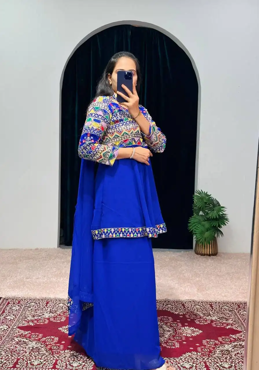 ST 1048 Royal Blue Color Georgette Heavy Embroidery Salwar Suit Casual, Wedding, Party, Festive, Events Etc. Expected Delivery 4-6 Working Days @2179/- | Jump Suits, Casual Suits, Creative suits, Designer Suits, Palazzo Suits, Party Wear Suits, Patiala Suits, Salwar suit, Straight Suits