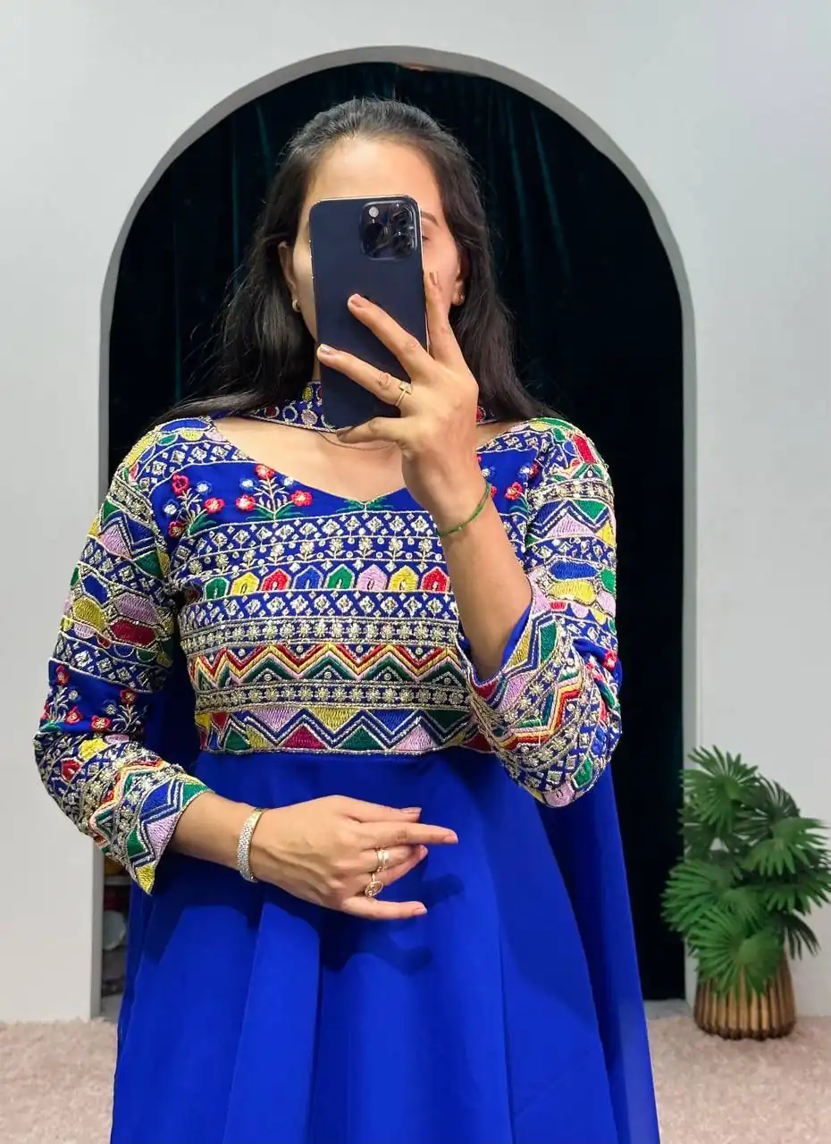 ST 1048 Royal Blue Color Georgette Heavy Embroidery Salwar Suit Casual, Wedding, Party, Festive, Events Etc. Expected Delivery 4-6 Working Days @2179/- | Jump Suits, Casual Suits, Creative suits, Designer Suits, Palazzo Suits, Party Wear Suits, Patiala Suits, Salwar suit, Straight Suits