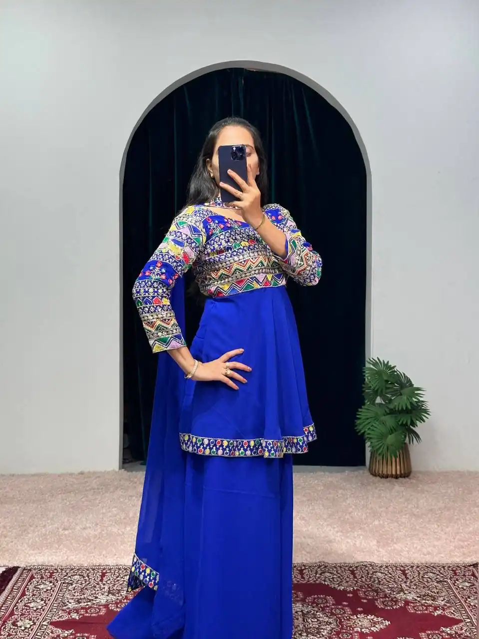 ST 1048 Royal Blue Color Georgette Heavy Embroidery Salwar Suit Casual, Wedding, Party, Festive, Events Etc. Expected Delivery 4-6 Working Days @2179/- | Jump Suits, Casual Suits, Creative suits, Designer Suits, Palazzo Suits, Party Wear Suits, Patiala Suits, Salwar suit, Straight Suits