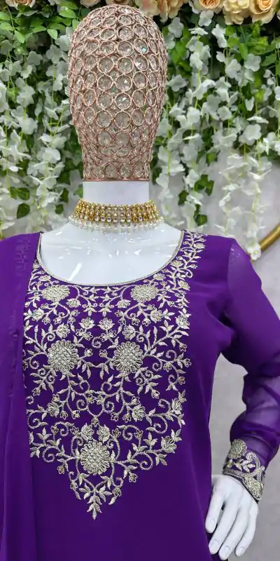 RTC 5707 Violet Color Foix Georgette Thread Work Salwar Suit Wedding, Party, Festive, Events Etc. Expected Delivery 4-6 Working Days @2149/- | Casual Suits, Creative suits, Designer Suits, Palazzo Suits, Party Wear Suits, Patiala Suits, Salwar suit, Straight Suits