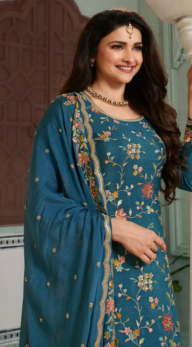 FC AVANTI Blue Color Chinon Embroidery Multi Work Salwar Suit Wedding, Party, Festive events, etc.  Expected Delivery  4-6 Working Days @2899/- | Casual Suits, Jump Suits, Creative suits, Designer Suits, Palazzo Suits, Party Wear Suits, Patiala Suits, Salwar suit, Straight Suits