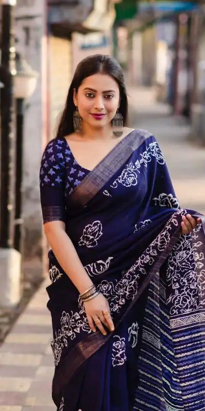 NT 493 Blue Color Plain Linen Digital Printed All Over Saree Events Casual Wedding Festive . Expected Delivery 4-6 Working Days @1449/- | Bollywood Sarees, Creative Sarees, Designer Sarees, Embroidered Sarees, Ethnic Saree, Modern Digital sarees, Party Wear Sarees, Sarees