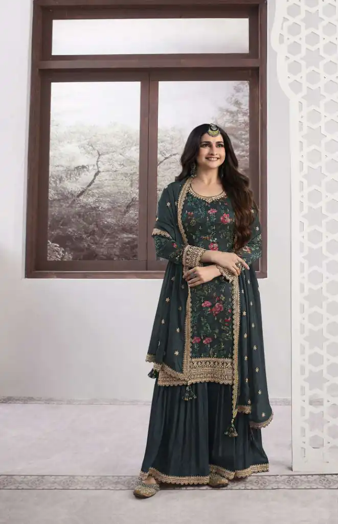 FC Swara 65586 Green Color Vichitra Digital Print Embroidery Salwar Suit Wedding, Party, Festive events, etc.  Expected Delivery  4-6 Working Days @2699 | Casual Suits, Jump Suits, Creative suits, Designer Suits, Palazzo Suits, Party Wear Suits, Patiala Suits, Salwar suit, Straight Suits