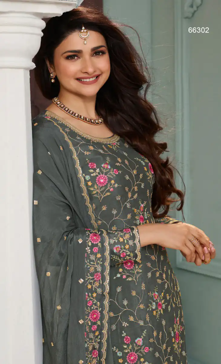 FC AVANTI Grey Color Chinon Embroidery Multi Work Salwar Suit Wedding, Party, Festive events, etc.  Expected Delivery  4-6 Working Days @2899/- | Casual Suits, Jump Suits, Creative suits, Designer Suits, Palazzo Suits, Party Wear Suits, Patiala Suits, Salwar suit, Straight Suits