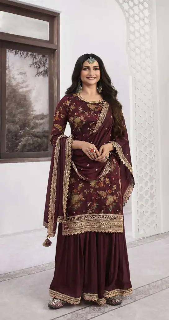 FC Swara 65585 Maroon Color Vichitra Digital Print Embroidery Salwar Suit Wedding, Party, Festive events, etc. Expected Delivery 4-6 Working Days @2699/- | Casual Suits, Jump Suits, Creative suits, Designer Suits, Palazzo Suits, Party Wear Suits, Patiala Suits, Salwar suit, Straight Suits