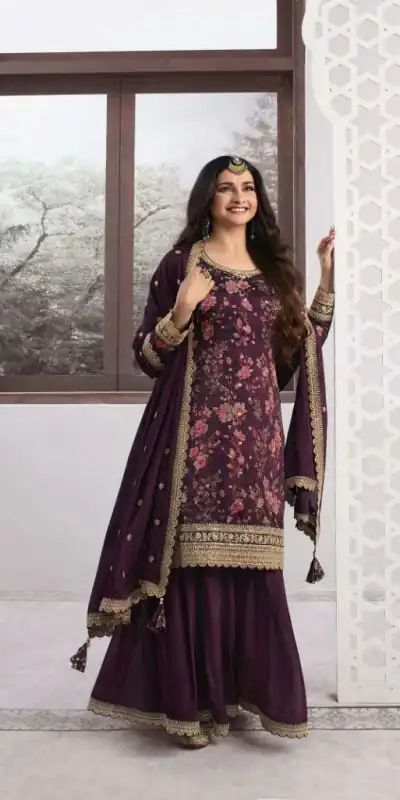 FC Swara 65581 Purple Color Vichitra Digital Print Embroidery Salwar Suit Wedding, Party, Festive events, etc.  Expected Delivery  4-6 Working Days @2699/- | Casual Suits, Jump Suits, Creative suits, Designer Suits, Palazzo Suits, Party Wear Suits, Patiala Suits, Salwar suit, Straight Suits