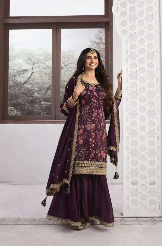 FC Swara 65581 Purple Color Vichitra Digital Print Embroidery Salwar Suit Wedding, Party, Festive events, etc.  Expected Delivery  4-6 Working Days @2699/- | Casual Suits, Jump Suits, Creative suits, Designer Suits, Palazzo Suits, Party Wear Suits, Patiala Suits, Salwar suit, Straight Suits