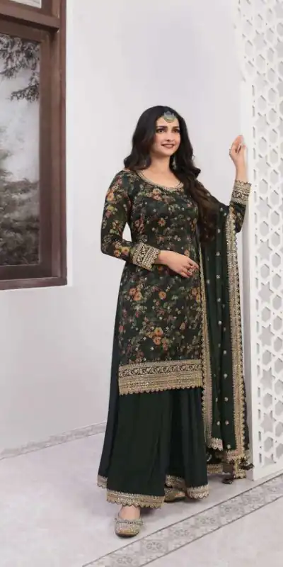 FC Swara 65582 Stone Green Color Vichitra Digital Print Embroidery Salwar Suit Wedding, Party, Festive events, etc.  Expected Delivery  4-6 Working Days @2699 | Casual Suits, Jump Suits, Creative suits, Designer Suits, Palazzo Suits, Party Wear Suits, Patiala Suits, Salwar suit, Straight Suits