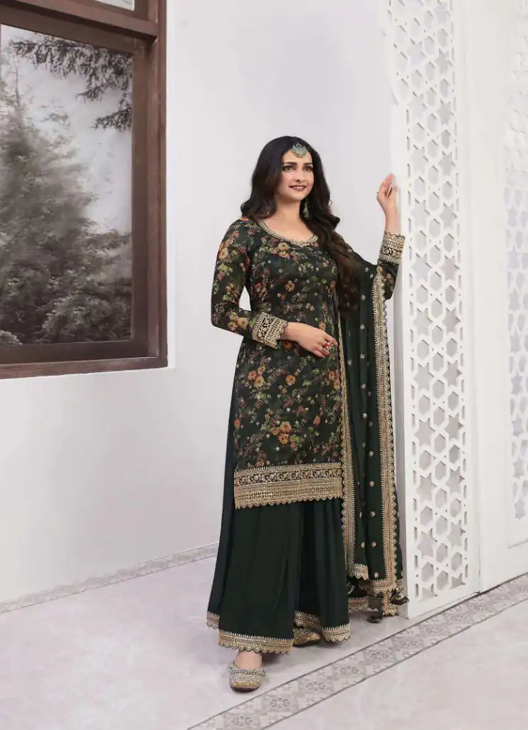 FC Swara 65582 Stone Green Color Vichitra Digital Print Embroidery Salwar Suit Wedding, Party, Festive events, etc.  Expected Delivery  4-6 Working Days @2699 | Casual Suits, Jump Suits, Creative suits, Designer Suits, Palazzo Suits, Party Wear Suits, Patiala Suits, Salwar suit, Straight Suits