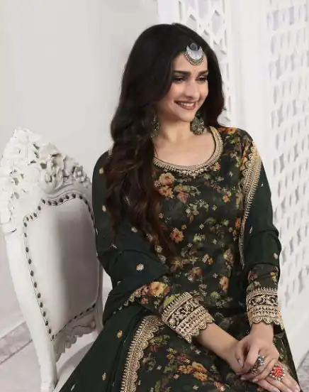 FC Swara 65582 Stone Green Color Vichitra Digital Print Embroidery Salwar Suit Wedding, Party, Festive events, etc.  Expected Delivery  4-6 Working Days @2699 | Casual Suits, Jump Suits, Creative suits, Designer Suits, Palazzo Suits, Party Wear Suits, Patiala Suits, Salwar suit, Straight Suits
