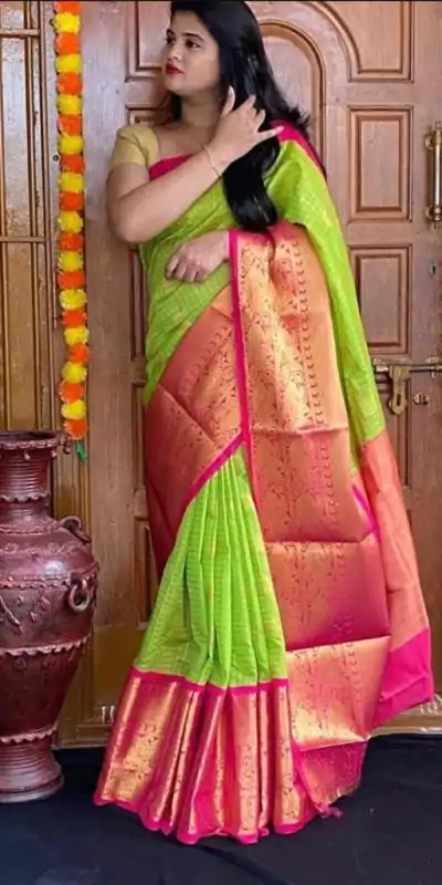 KP 4005 Green Color Soft Lichi Silk Jacquard On All Over Saree Casual, Party Wear, Wedding, Events Etc. Expected Delivery 4-6 Working Days @1449/- | Embroidered Sarees, Bollywood Sarees, Creative Sarees, Designer Sarees, Ethnic Saree, Modern Digital sarees, Party Wear Sarees, Sarees