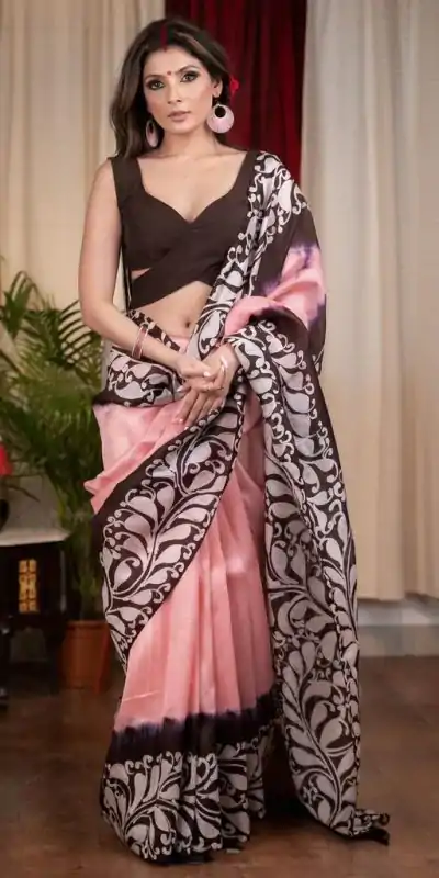 NT 354 Light Pink Color Modal Silk Digital Printed All Over Saree Events Casual Wedding Festive . Expected Delivery 4-6 Working Days @1449/- | Bollywood Sarees, Creative Sarees, Designer Sarees, Embroidered Sarees, Ethnic Saree, Modern Digital sarees, Party Wear Sarees, Sarees