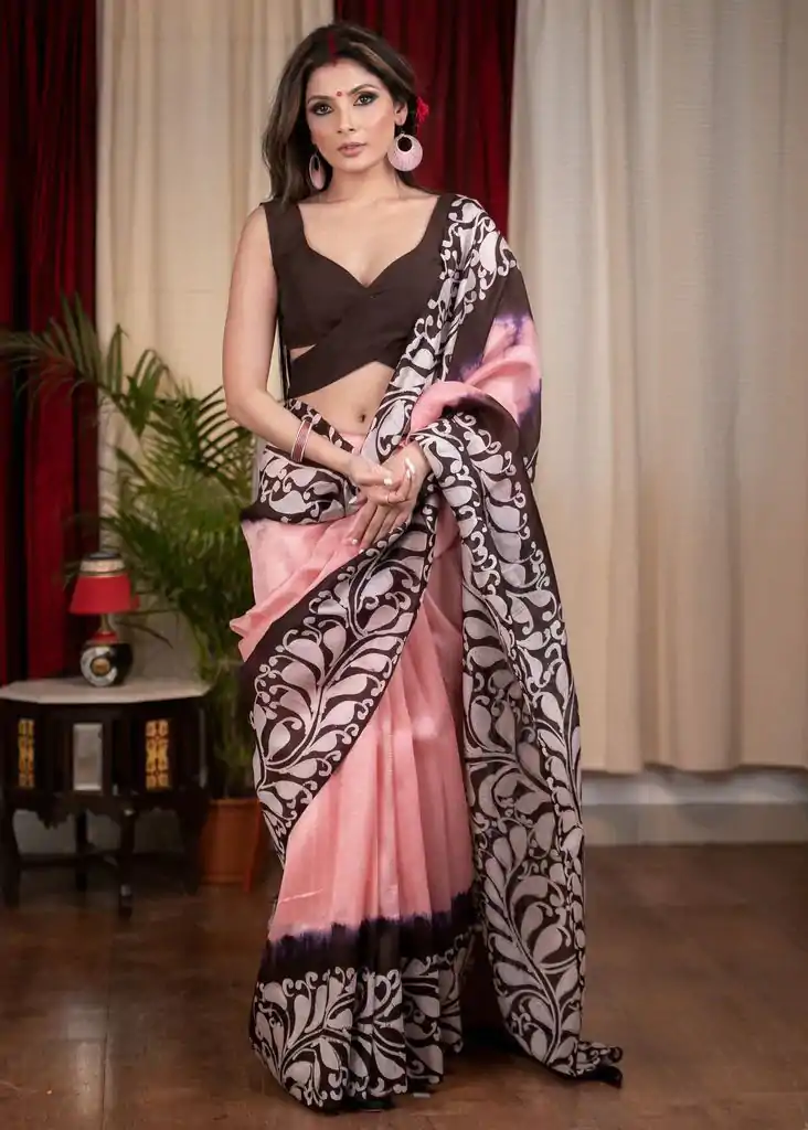 NT 354 Light Pink Color Modal Silk Digital Printed All Over Saree Events Casual Wedding Festive . Expected Delivery  4-6 Working Days @1449/- | Bollywood Sarees, Creative Sarees, Designer Sarees, Embroidered Sarees, Ethnic Saree, Modern Digital sarees, Party Wear Sarees, Sarees