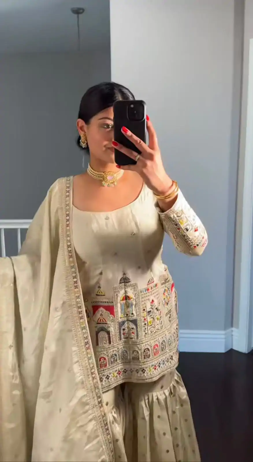 NSR 811 Cream Color Pure Chinnon Silk Embroidery Coding Salwar Suit Casual, Party Festive, Events Etc. Expected Delivery 4-6 Working Days @2149/- | Casual Suits, Jump Suits, Creative suits, Designer Suits, Palazzo Suits, Party Wear Suits, Patiala Suits, Salwar suit, Straight Suits