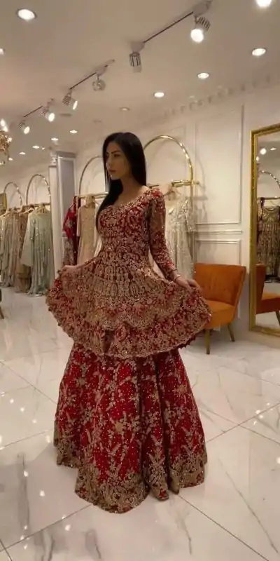 KD 1464 Red Color Georgette Thread Sequence Lehenga Choli Casual, Party Wear, Wedding, Events Etc. Expected Delivery 4-6 Working Days @2399/- | Bollywood Lehenga, Creative Lehenga, Designer Lehenga, Embroidered Lehenga, Lehenga, Party Wear Lehenga