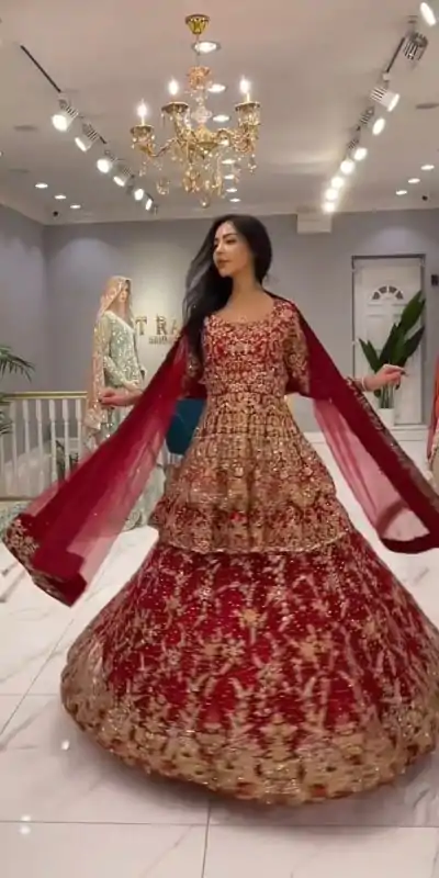 KD 1464 Red Color Georgette Thread Sequence Lehenga Choli Casual, Party Wear, Wedding, Events Etc. Expected Delivery 4-6 Working Days @2399/- | Bollywood Lehenga, Creative Lehenga, Designer Lehenga, Embroidered Lehenga, Lehenga, Party Wear Lehenga
