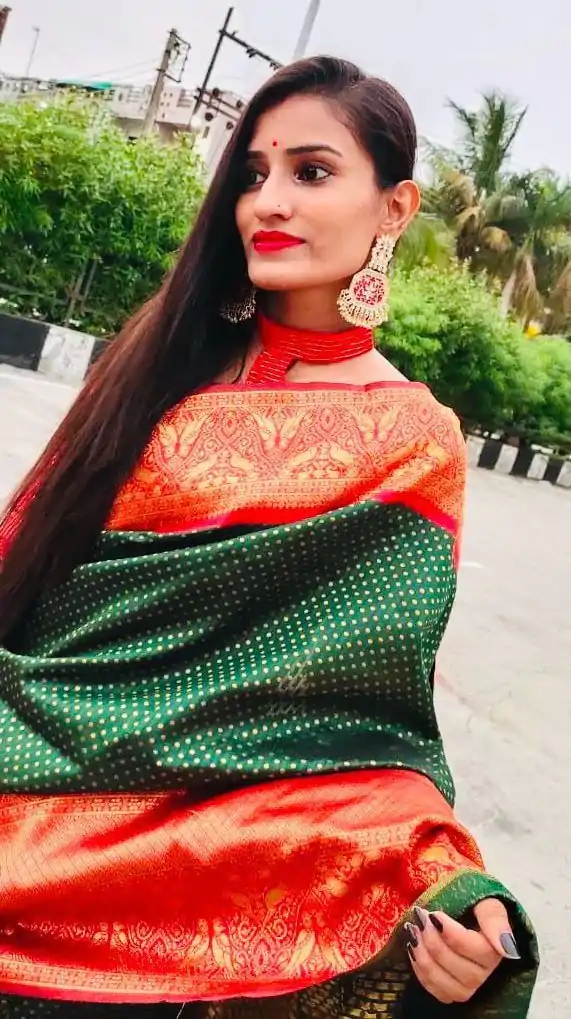 KP 1022 Green Color Soft Lichi Silk Jacquard On All Over Saree Casual, Party Wear, Wedding, Events Etc. Expected Delivery 4-6 Working Days @1449/- | Bollywood Sarees, Creative Sarees, Designer Sarees, Embroidered Sarees, Ethnic Saree, Modern Digital sarees, Party Wear Sarees, Sarees