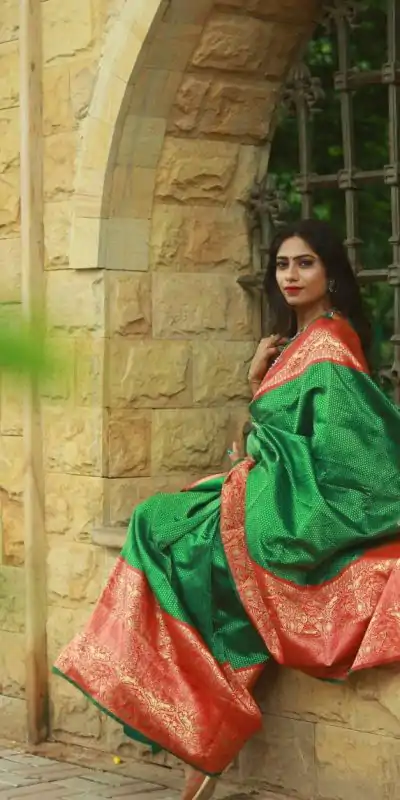 KP 1022 Green Color Soft Lichi Silk Jacquard On All Over Saree Casual, Party Wear, Wedding, Events Etc. Expected Delivery 4-6 Working Days @1449/- | Bollywood Sarees, Creative Sarees, Designer Sarees, Embroidered Sarees, Ethnic Saree, Modern Digital sarees, Party Wear Sarees, Sarees