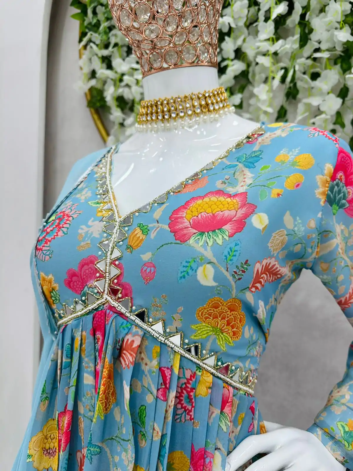 KD 1296 Blue  Color Georgette Digital Printed Work Salwar Suit Casual, Party, Festive, Events Wedding Etc.  Expected Delivery 4-6 Working Days @2049/- | Casual Suits, Creative suits, Designer Suits, Palazzo Suits, Party Wear Suits, Salwar suit, Straight Suits