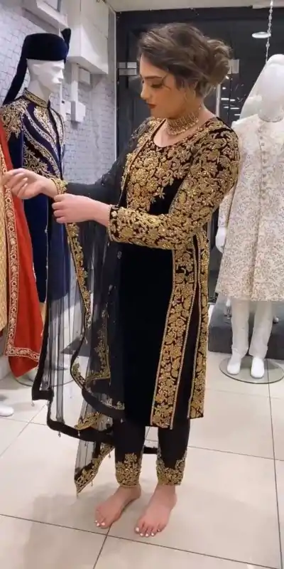 KD 1264 Black Color Georgette Digital Printed Work Salwar Suit Casual, Party, Festive, Events Wedding Etc. Expected Delivery 4-6 Working Days @1999/- | Casual Suits, Creative suits, Designer Suits, Palazzo Suits, Party Wear Suits, Salwar suit, Straight Suits