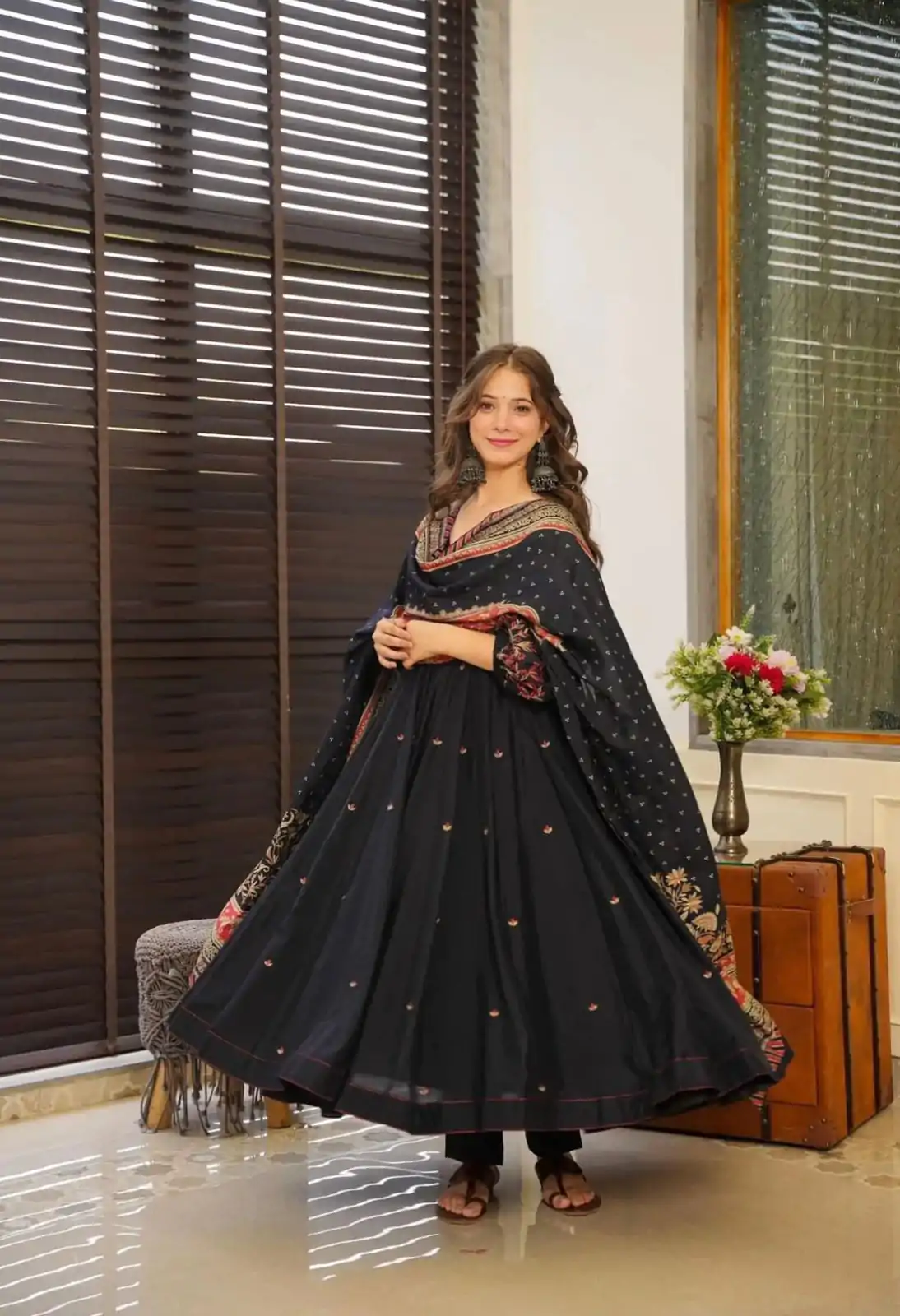 SRK 5171 Black Color Pure Chinnon Silk Embroidery Sequence Salwar Suit Wedding, Party, Festive, Events Expected Delivery 4-6 Working Days @ 1999/- | Casual Suits, Jump Suits, Creative suits, Designer Suits, Palazzo Suits, Party Wear Suits, Patiala Suits, Salwar suit, Straight Suits