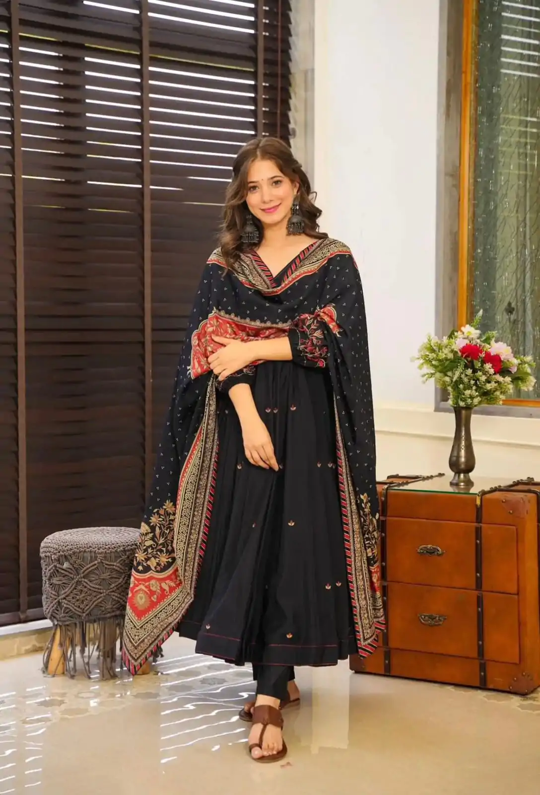 SRK 5171 Black Color Pure Chinnon Silk Embroidery Sequence Salwar Suit Wedding, Party, Festive, Events Expected Delivery 4-6 Working Days @ 1999/- | Casual Suits, Jump Suits, Creative suits, Designer Suits, Palazzo Suits, Party Wear Suits, Patiala Suits, Salwar suit, Straight Suits