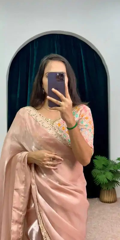 ST 473 Dusty Color Jimmy Choo Embroidery Sequins Saree Casual, Wedding, Party, Festive, Events Etc. Expected Delivery 4-6 Working Days @2449/- | Bollywood Sarees, Creative Sarees, Designer Sarees, Embroidered Sarees, Ethnic Saree, Modern Digital sarees, Party Wear Sarees, Sarees