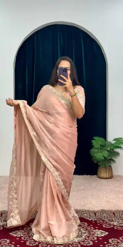 ST 473 Dusty Color Jimmy Choo Embroidery Sequins Saree Casual, Wedding, Party, Festive, Events Etc. Expected Delivery 4-6 Working Days @2449/- | Bollywood Sarees, Creative Sarees, Designer Sarees, Embroidered Sarees, Ethnic Saree, Modern Digital sarees, Party Wear Sarees, Sarees