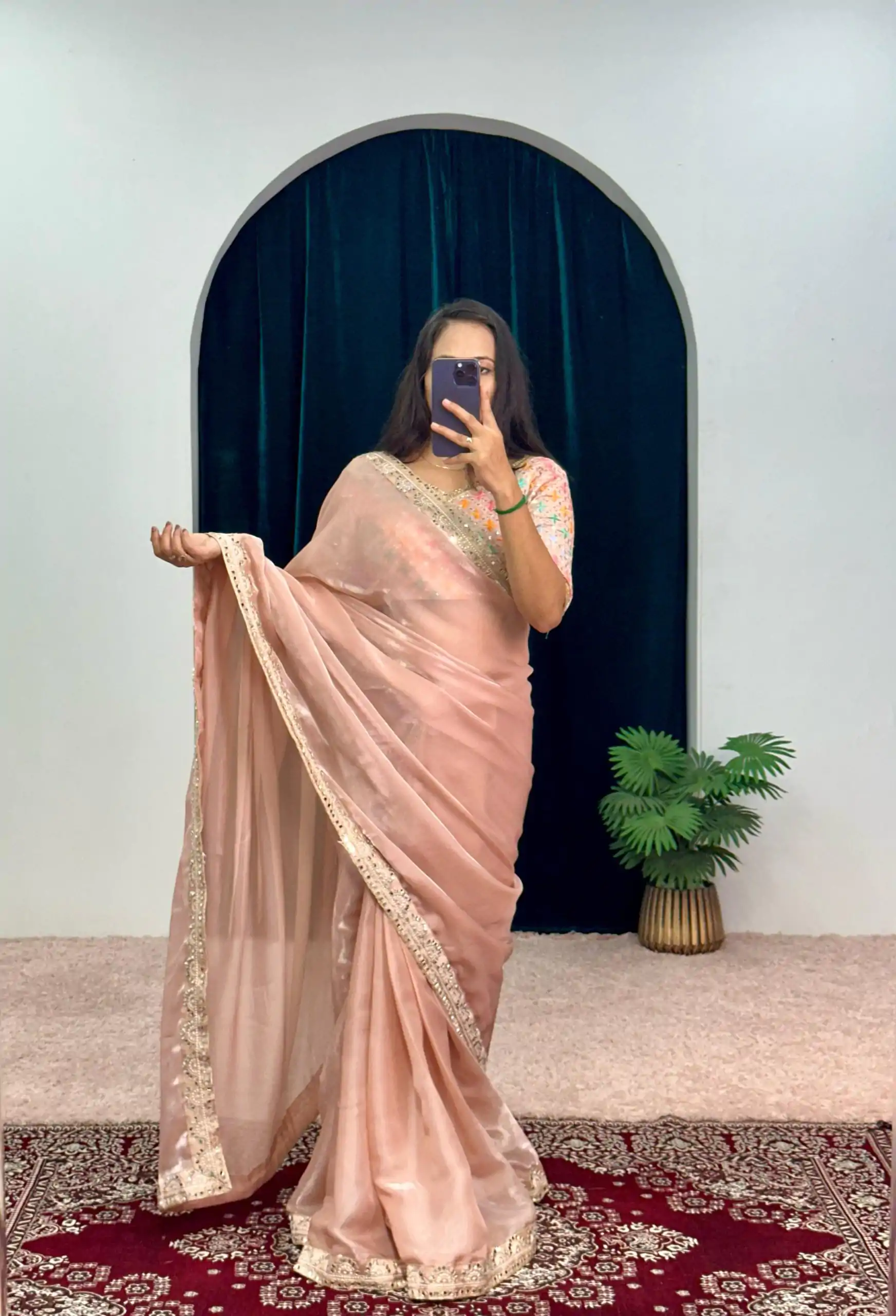 ST 473 Dusty Color Jimmy Choo Embroidery Sequins Saree Casual, Wedding, Party, Festive, Events Etc. Expected Delivery 4-6 Working Days @2449/- | Bollywood Sarees, Creative Sarees, Designer Sarees, Embroidered Sarees, Ethnic Saree, Modern Digital sarees, Party Wear Sarees, Sarees