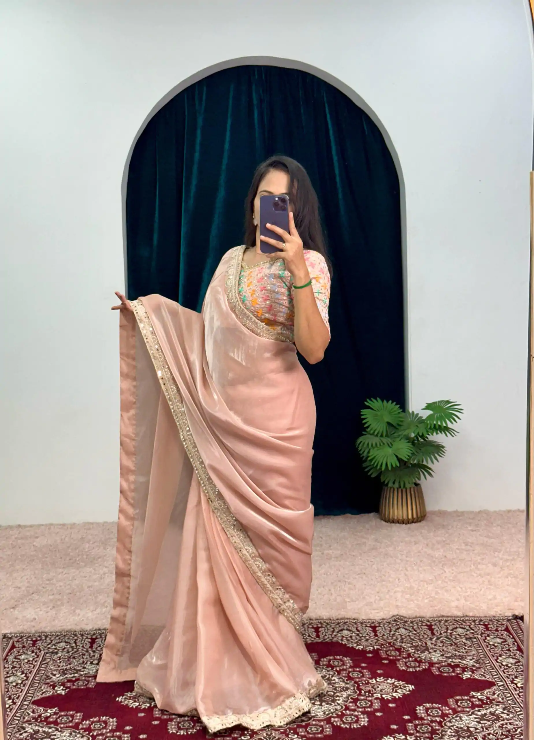 ST 473 Dusty Color Jimmy Choo Embroidery Sequins Saree Casual, Wedding, Party, Festive, Events Etc. Expected Delivery 4-6 Working Days @2449/- | Bollywood Sarees, Creative Sarees, Designer Sarees, Embroidered Sarees, Ethnic Saree, Modern Digital sarees, Party Wear Sarees, Sarees