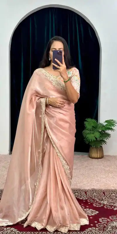 ST 473 Dusty Color Jimmy Choo Embroidery Sequins Saree Casual, Wedding, Party, Festive, Events Etc. Expected Delivery 4-6 Working Days @2449/- | Bollywood Sarees, Creative Sarees, Designer Sarees, Embroidered Sarees, Ethnic Saree, Modern Digital sarees, Party Wear Sarees, Sarees