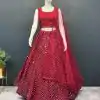 RC 241 Red Color Heavy Georgette Embroidery Sequins Lehenga Choli Casual, Party Wedding, Festive, Events Etc. Delivery  4-6 Working Days 1999/- | Bollywood Lehenga, Creative Lehenga, Designer Lehenga, Embroidered Lehenga, Lehenga, Party Wear Lehenga