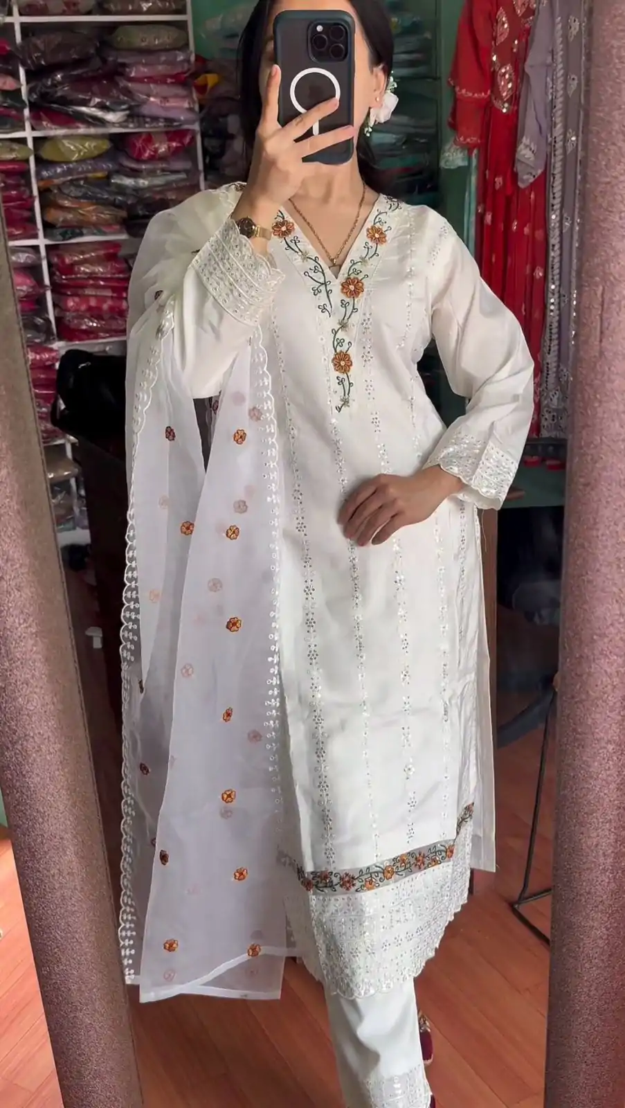 NF 1190 White color Georgette Embroidery Sequence Salwar Suit Casual, Wedding, Party, Festive, Events . Expected Delivery 4-6 Working Days @1999 | Casual Suits, Creative suits, Designer Suits, Palazzo Suits, Party Wear Suits, Patiala Suits, Salwar suit, Straight Suits