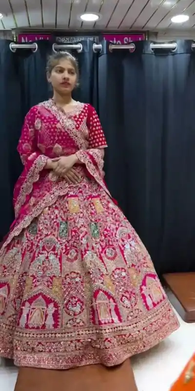 BD 1611 Pink Color Malai Satin Silk Embroidered Lehenga Choli Casual, Wedding, Festive, Events Expected Delivery 4-6 Working Days @3499/- | Bollywood Lehenga, Creative Lehenga, Designer Lehenga, Embroidered Lehenga, Lehenga, Party Wear Lehenga