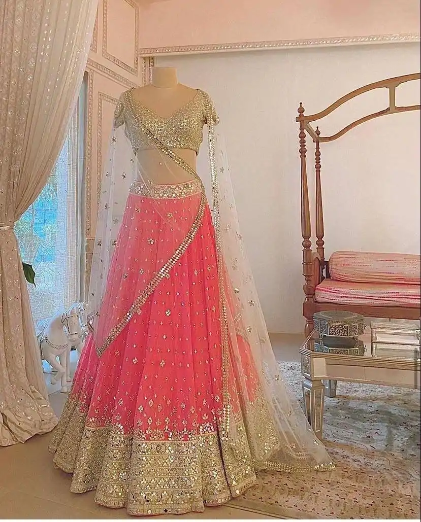 BD 1489 Pink Color Soft Mono Net Embroidered Lehenga Choli Casual, Wedding, Festive, Events Expected Delivery 4-6 Working Days @2599/- | Bollywood Lehenga, Creative Lehenga, Designer Lehenga, Embroidered Lehenga, Lehenga, Party Wear Lehenga