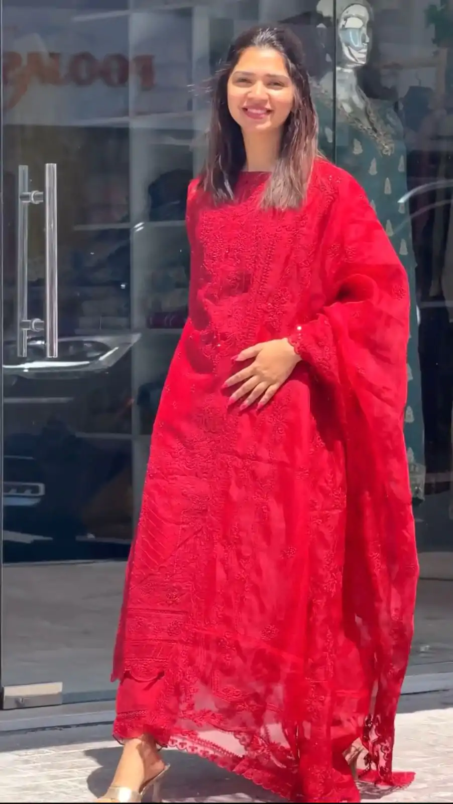 AD 161 Red Color Georgette Embroidery Work Sharara Suit Casual, Wedding, Party, Festive, Events Etc. Expected Delivery 4-6 Working Days @2049/- | Casual Suits, Jump Suits, Creative suits, Designer Suits, Palazzo Suits, Party Wear Suits, Patiala Suits, Salwar suit, Straight Suits