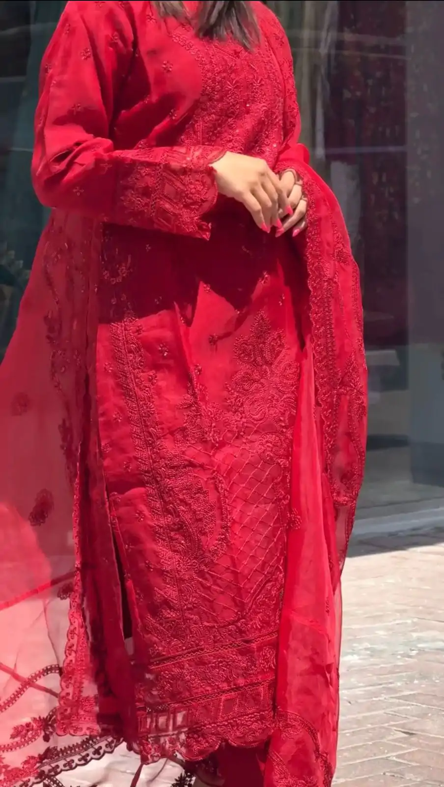 AD 161 Red Color Georgette Embroidery Work Sharara Suit Casual, Wedding, Party, Festive, Events Etc. Expected Delivery 4-6 Working Days @2049/- | Casual Suits, Jump Suits, Creative suits, Designer Suits, Palazzo Suits, Party Wear Suits, Patiala Suits, Salwar suit, Straight Suits
