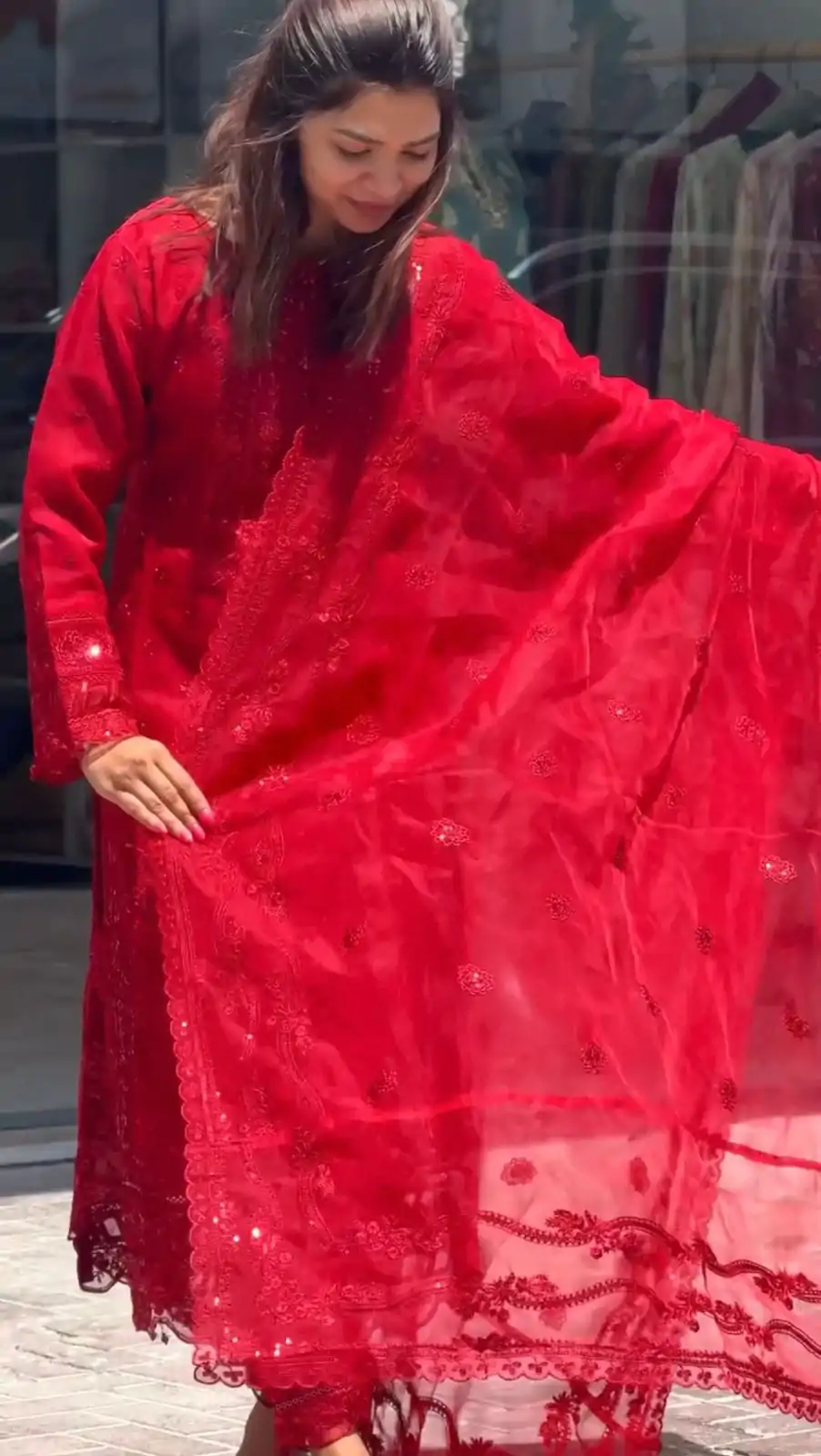 AD 161 Red Color Georgette Embroidery Work Sharara Suit Casual, Wedding, Party, Festive, Events Etc. Expected Delivery 4-6 Working Days @2049/- | Casual Suits, Jump Suits, Creative suits, Designer Suits, Palazzo Suits, Party Wear Suits, Patiala Suits, Salwar suit, Straight Suits