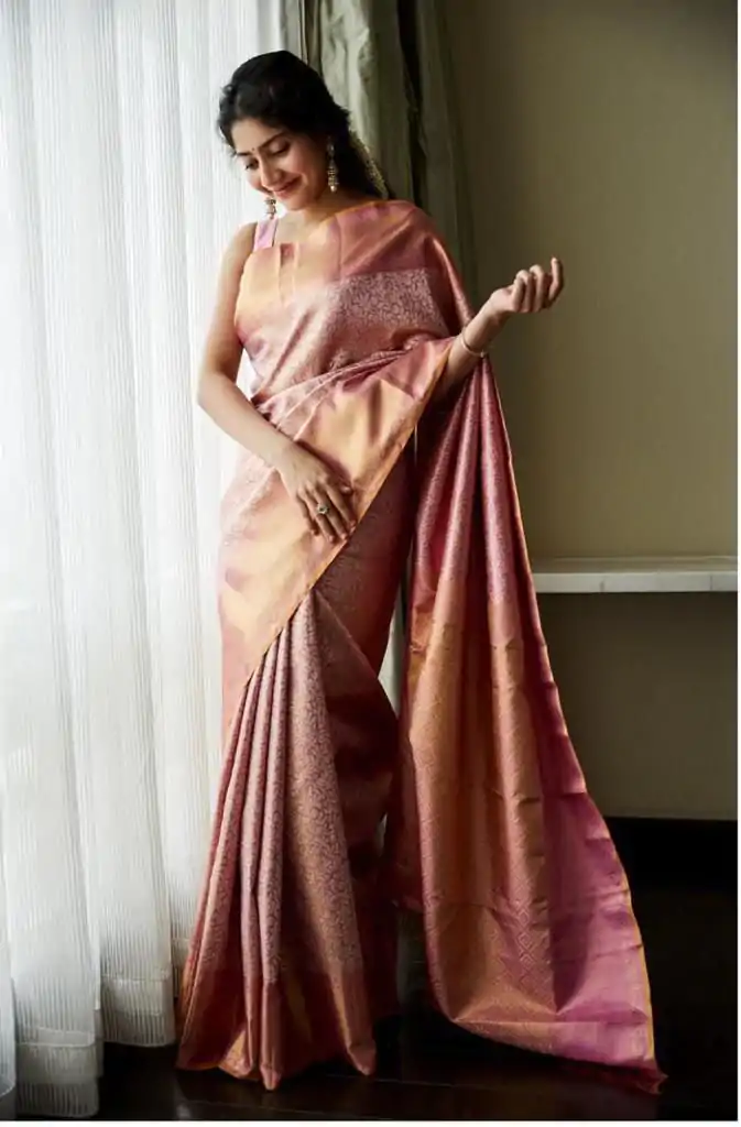 KP 4048 Peach Color Soft Lichi Silk Jacquard On All Over Saree Casual, Party Wear, Wedding, Events Etc. Expected Delivery 4-6 Working Days @1449/- | Bollywood Sarees, Creative Sarees, Designer Sarees, Embroidered Sarees, Ethnic Saree, Modern Digital sarees, Party Wear Sarees, Sarees