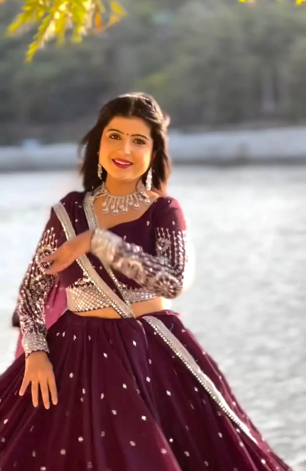 Ram 012 Maroon Color Georgette Sequence Thread Lehenga Choli Casual, Wedding, Festive, Events Expected Delivery 4-6 Working Days @2649/- | Bollywood Lehenga, Creative Lehenga, Designer Lehenga, Embroidered Lehenga, Lehenga, Party Wear Lehenga
