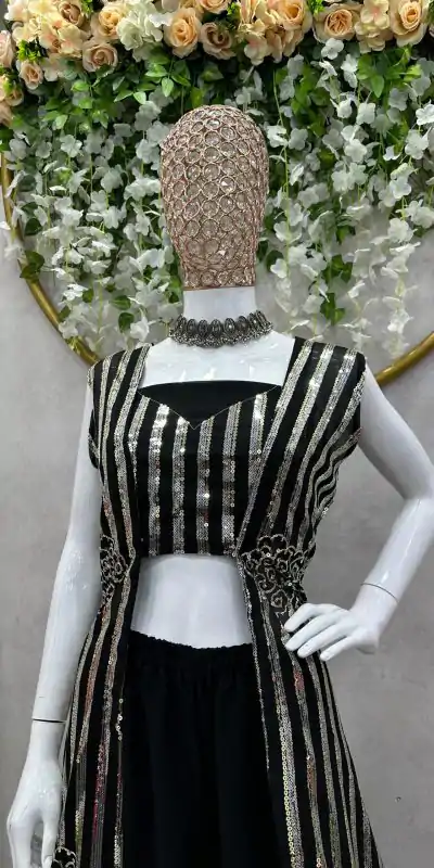 RTC 5717 Black Color Foix Georgette Thread Sequence Work Salwar Suit Wedding, Party, Festive, Events Etc. Expected Delivery 4-6 Working Days @2199/- | Casual Suits, Jump Suits, Creative suits, Designer Suits, Palazzo Suits, Party Wear Suits, Patiala Suits, Salwar suit, Straight Suits