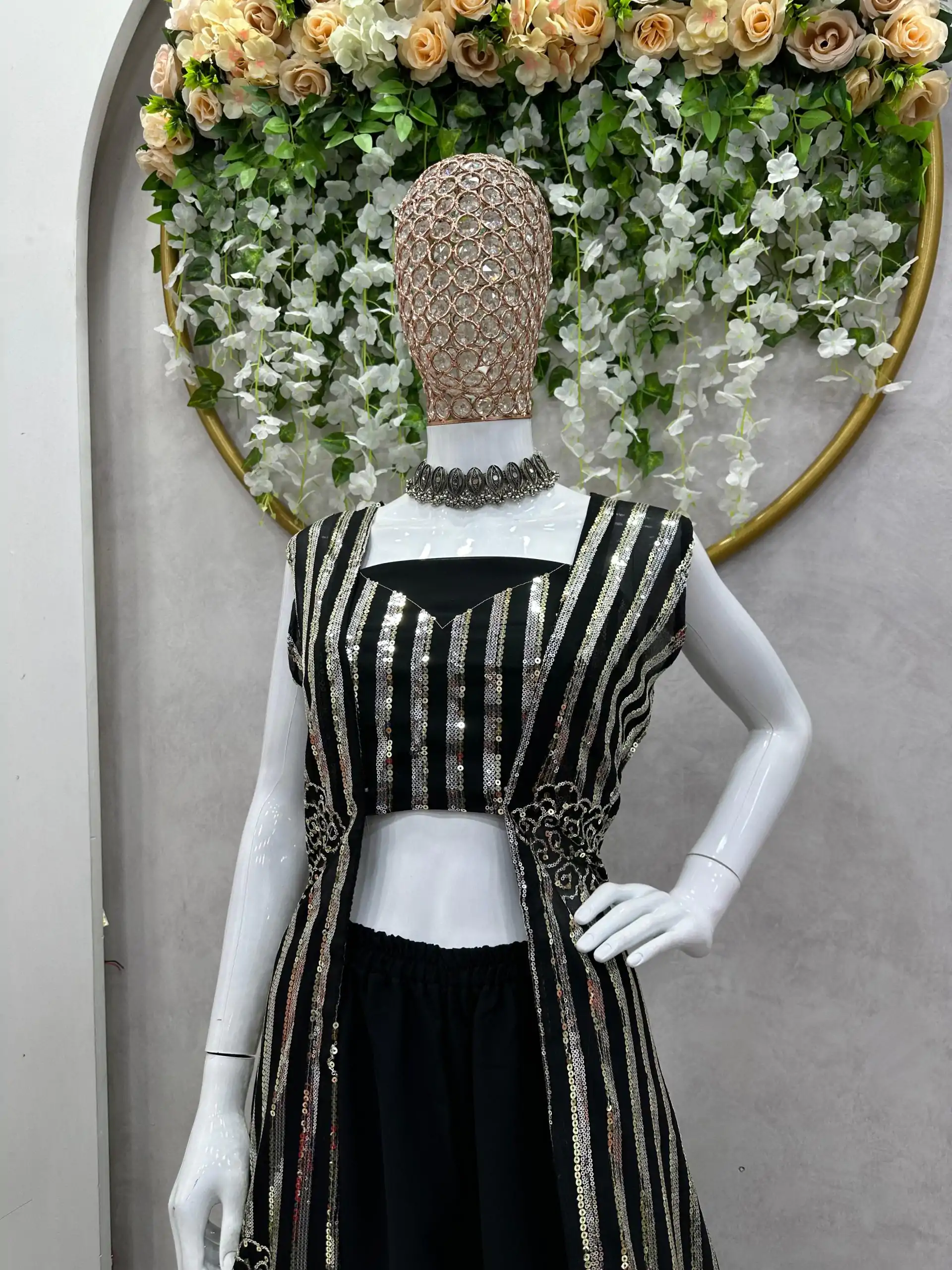 RTC 5717 Black Color Foix Georgette Thread Sequence Work Salwar Suit Wedding, Party, Festive, Events Etc. Expected Delivery 4-6 Working Days @2199/- | Casual Suits, Jump Suits, Creative suits, Designer Suits, Palazzo Suits, Party Wear Suits, Patiala Suits, Salwar suit, Straight Suits
