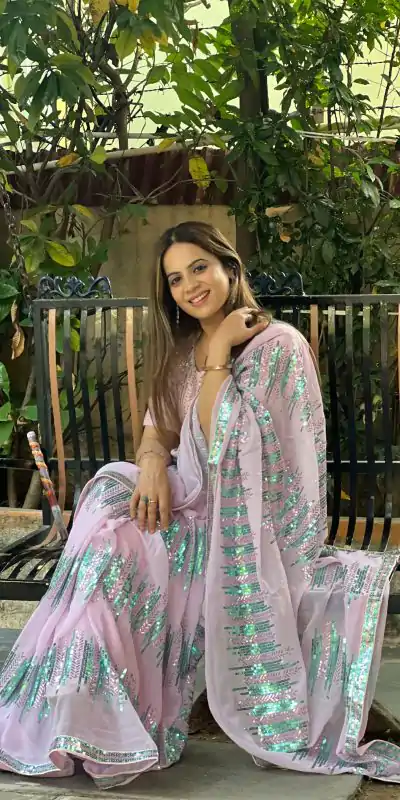 JR 574 Light Violet Color Georgette Sequence Lace border Work Saree Casual, Wedding, Festive, Events Expected Delivery 4-6 Working Days @1699/- | Bollywood Sarees, Creative Sarees, Designer Sarees, Embroidered Sarees, Ethnic Saree, Modern Digital sarees, Party Wear Sarees, Sarees