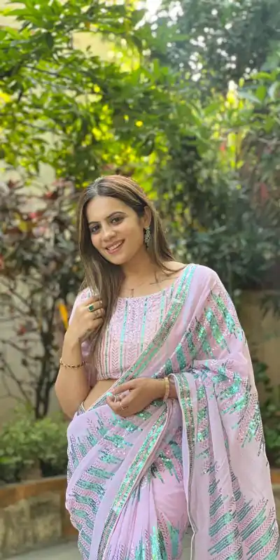 JR 574 Light Violet Color Georgette Sequence Lace border Work Saree Casual, Wedding, Festive, Events Expected Delivery 4-6 Working Days @1699/- | Bollywood Sarees, Creative Sarees, Designer Sarees, Embroidered Sarees, Ethnic Saree, Modern Digital sarees, Party Wear Sarees, Sarees