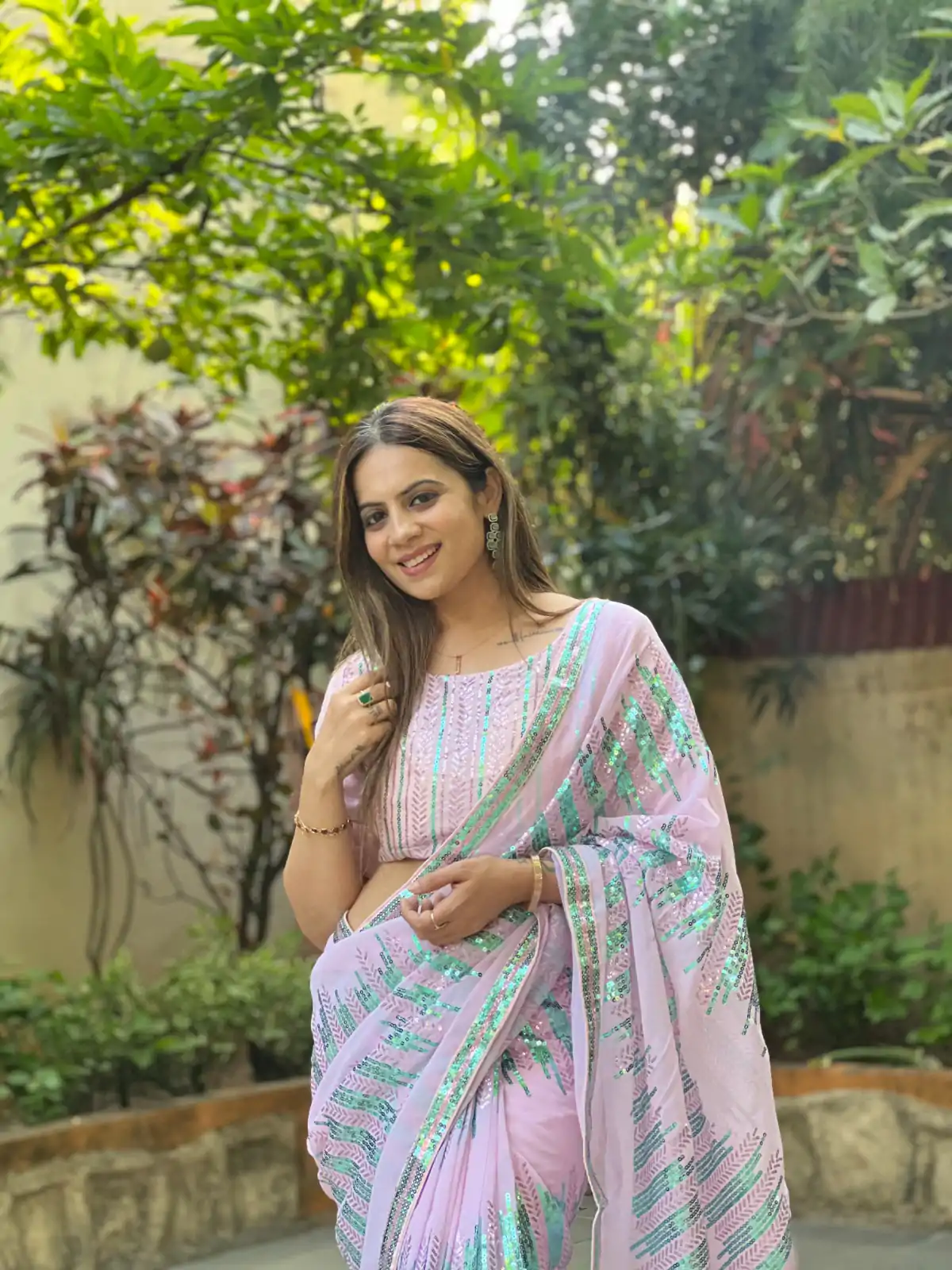 JR 574 Light Violet Color Georgette Sequence Lace border Work Saree Casual, Wedding, Festive, Events Expected Delivery  4-6 Working Days @1699/- | Bollywood Sarees, Creative Sarees, Designer Sarees, Embroidered Sarees, Ethnic Saree, Modern Digital sarees, Party Wear Sarees, Sarees