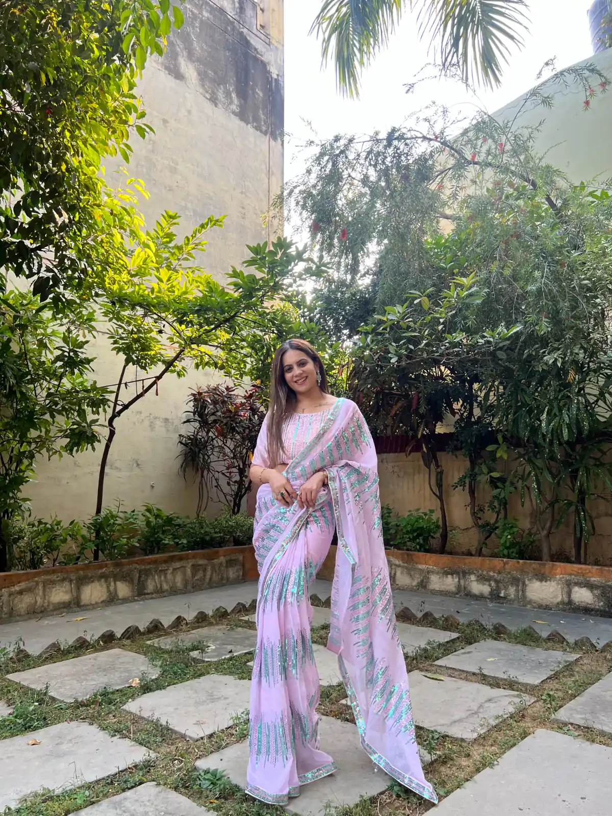 JR 574 Light Violet Color Georgette Sequence Lace border Work Saree Casual, Wedding, Festive, Events Expected Delivery  4-6 Working Days @1699/- | Bollywood Sarees, Creative Sarees, Designer Sarees, Embroidered Sarees, Ethnic Saree, Modern Digital sarees, Party Wear Sarees, Sarees