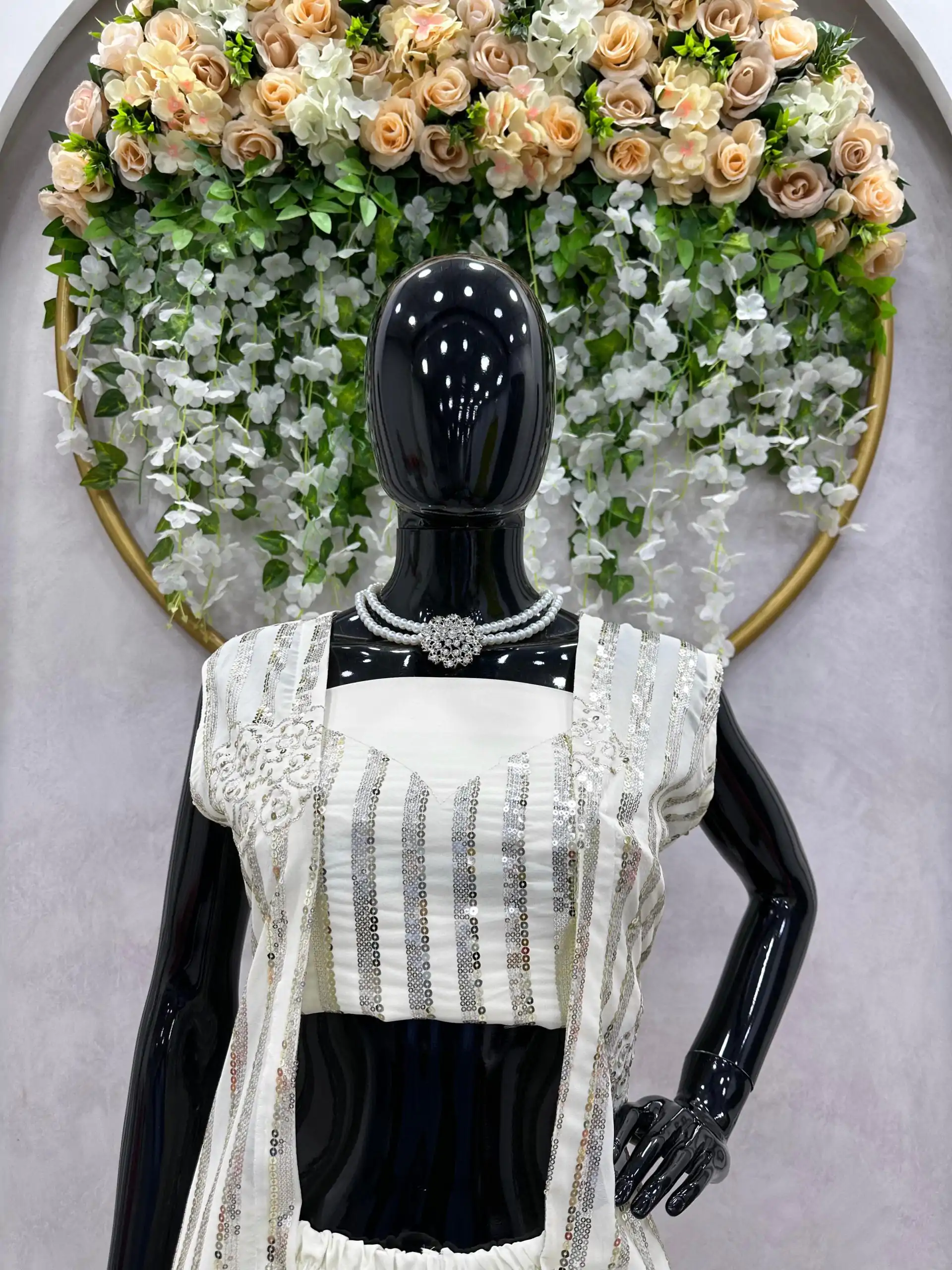 RTC 5717 White Color Foix Georgette Thread Sequence Work Salwar Suit Wedding, Party, Festive, Events Etc. Expected Delivery 4-6 Working Days @2199/- | Casual Suits, Jump Suits, Creative suits, Designer Suits, Palazzo Suits, Party Wear Suits, Patiala Suits, Salwar suit, Straight Suits